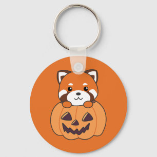 Chaveiro Panda Vermelha Em Pumpkin Cute Pandas Happy Hallow