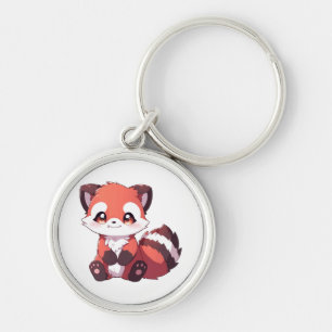 Chaveiro  panda vermelho fofo