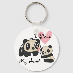 Chaveiro Pandas eu amo minha tia