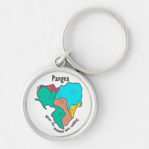 Chaveiro Pangea Continentes Abraçando Multicolor