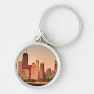 Chaveiro Panorama da skyline de Chicago no nascer do sol