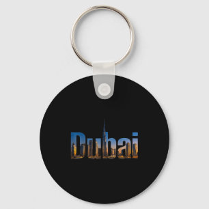 Chaveiro Panorama de Dubai Burj Khalifa paisagem urbana via