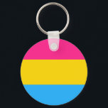 Chaveiro Pansexual Flag Button Keychain<br><div class="desc">Pansexual Flag Button Keychain by PikesPeakMarket</div>
