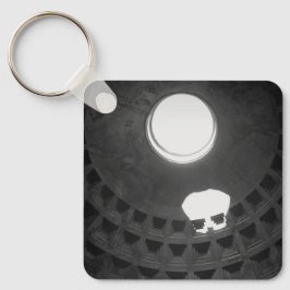 Chaveiro Pantheon Light Skull Roma Itália com caligrafia