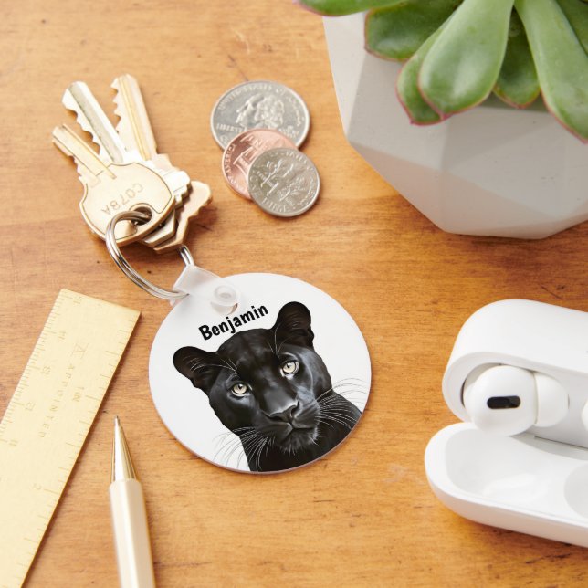 Chaveiro Panther Wild Animal Personalised Name (Mesa)