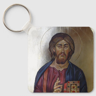 Chaveiro Pantocrator do cristo - Ícone de Estilo Bizantino