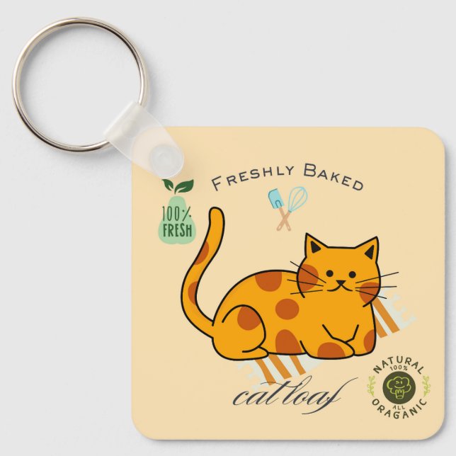 Chaveiro Pão de Gato Engraçado (Frente)