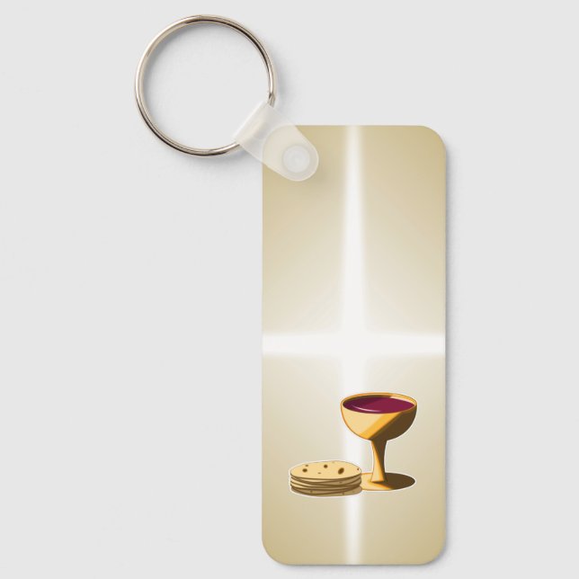 Chaveiro Pão sem fermento e vinho A última Páscoa de jantar (Frente)