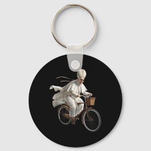 Chaveiro Papa andando de bicicleta Igreja Católica Bíblia E
