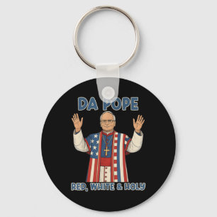 Chaveiro Papa Branco-Branco-Santo Da América Chicago Pope L