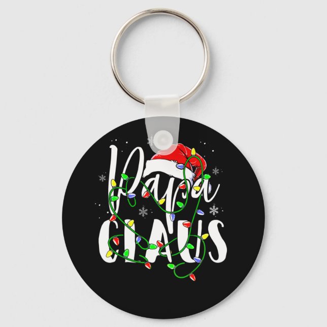 Chaveiro Papa Claus Papais noeis de Pijama de Natal Present (Frente)