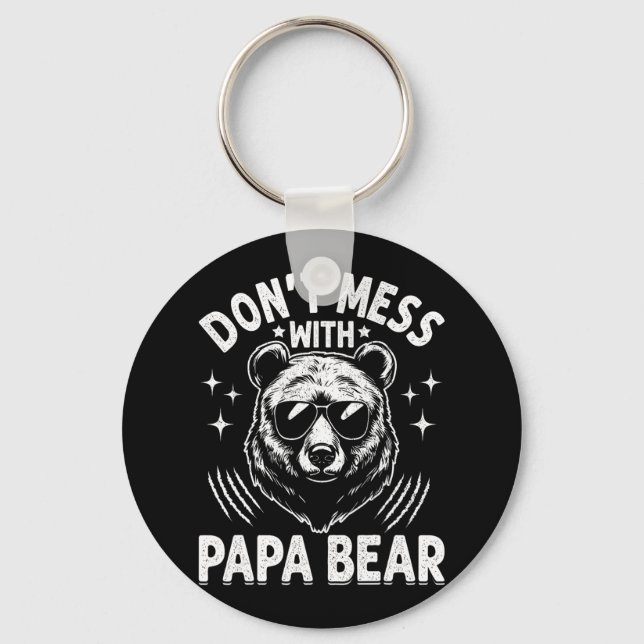 Chaveiro Papá Engraçado Urso Don&# para Mess com Papa Urso (Frente)
