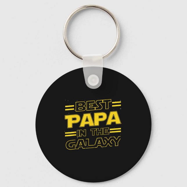 Chaveiro Papa In The Galaxy Funny Fathers Day Gift For Men  (Frente)