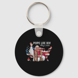 Chaveiro Papa Leão Xiv 8 de maio de 2025 Bandeira da Améric