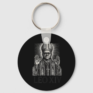 Chaveiro Papa Leão Xiv Xilogravura Gravura Católica Romana 