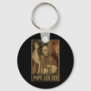Chaveiro Papa Leo Xiv 14 Primeiro Papa Americano Flag Vin