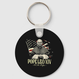 Chaveiro Papa Leo Xiv Patriótico, Cristão Católico dos Esta