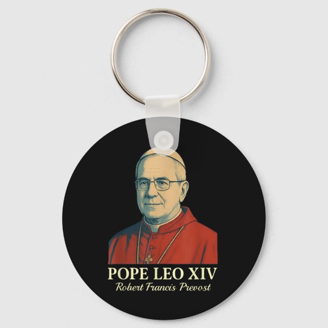 Chaveiro Papa Leo Xiv Robert Francis Previne _8 (Frente)