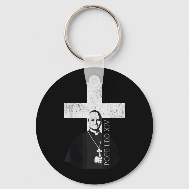 Chaveiro Papa Leo Xiv Robert Francis Prevost (Frente)