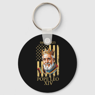 Chaveiro Papa Leo Xiv, Vaticano de bandeira americana Leo X