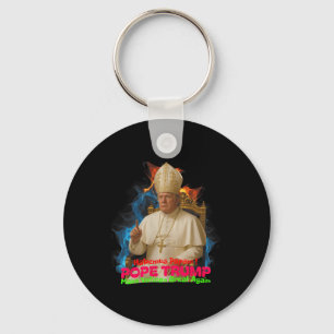 Chaveiro Papa Trump Engraçado Trump Vaticano Cristão Retro 