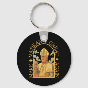 Chaveiro Papa Trump Engraçado Trump Vaticano Cristão Retro