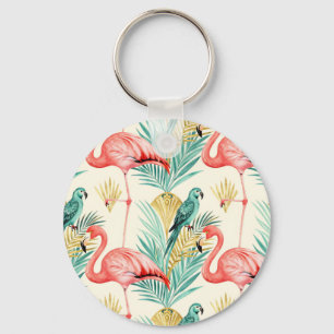 Chaveiro Papagaio Flamingo Tropical da Selva