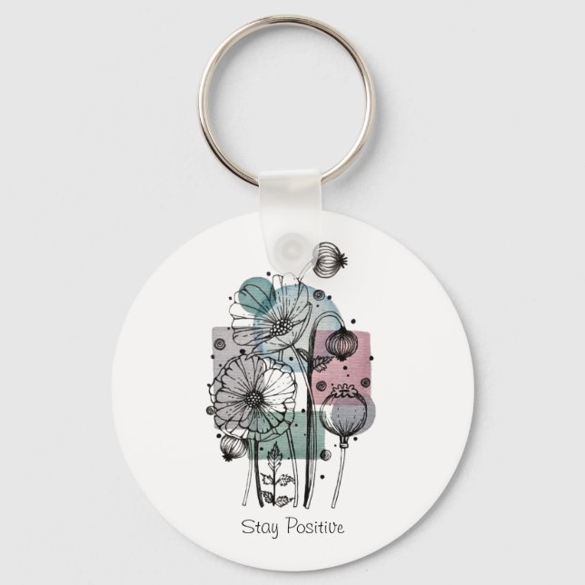 Chaveiro Papagaios Em Tinta E Aquarela (Frente)