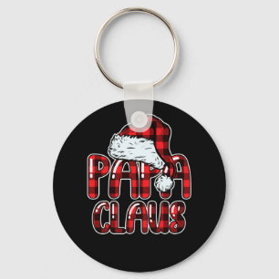 Chaveiro Papai Claus Santa Hat Red Buffalo Xadrez Natal