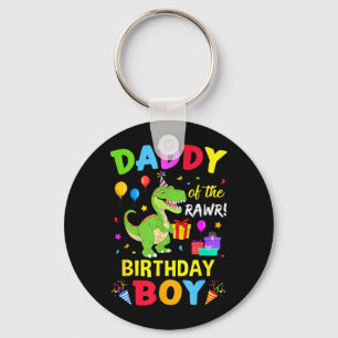Chaveiro Papai do Menino T-Rex de Aniversário Camiseta Dive