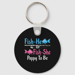 Chaveiro Papai Fish-he ou Fish-she Para Revelar o Gênero Ba