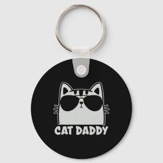 Chaveiro Papai Gato Legal Óculos Engraçados Presente Amante