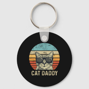 Chaveiro Papai Gato Retro Óculos de Sol Gato Legal Presente