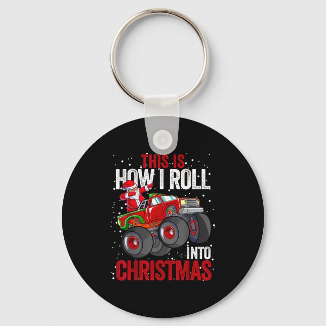 Chaveiro Papai Noel Afro-Americano Caminhão Monstro C (Frente)