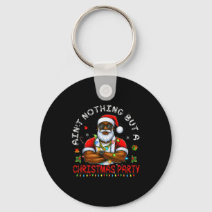 Chaveiro Papai Noel Afro-Americano de Natal Pijama Homens