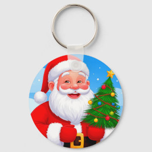 Chaveiro Papai Noel Alegre