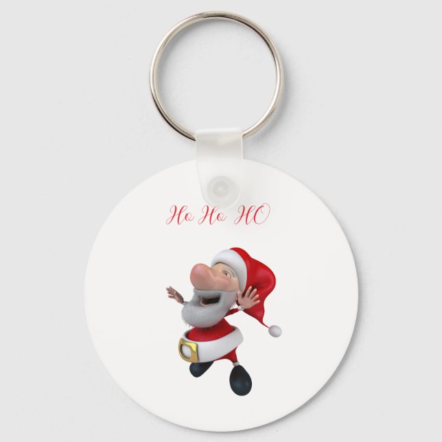 Chaveiro Papai Noel Alegre Ho Ho  (Frente)