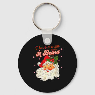 Chaveiro Papai Noel Antigo Natal Eu Amo Um Homem Com Barba