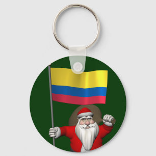 Chaveiro Papai Noel Com Alferes Da Colômbia