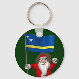 Chaveiro Papai Noel Com Alferes De Curaçau