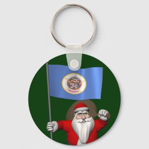 Chaveiro Papai Noel Com Alferes De Minnesota