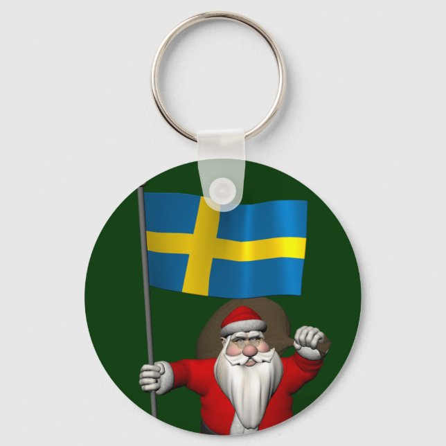 Chaveiro Papai Noel Com Alferes De Suecia (Frente)