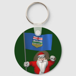 Chaveiro Papai Noel Com Bandeira De Alberta CDN