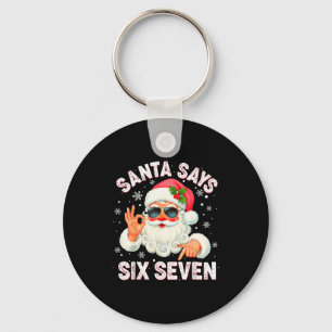 Chaveiro Papai Noel de Natal Diz 6 7 Seis Sete Memes Geraçã