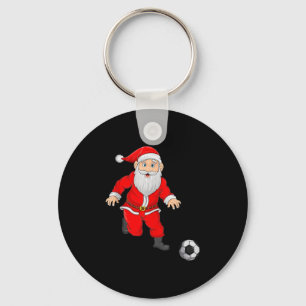 Chaveiro Papai Noel de Natal Jogando Futebol Xmas Srts