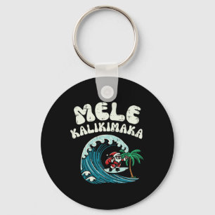 Chaveiro Papai Noel de Surf Natal Mele Kalikimaka Xmas Home
