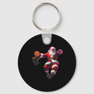 Chaveiro Papai noel elf jogando basquete natal pajama spor