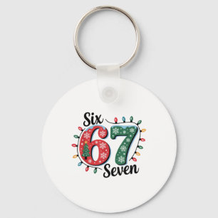 Chaveiro Papai Noel engraçado diz seis sete Natal 67 Meme X