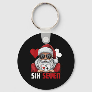 Chaveiro Papai Noel Engraçado Diz Seis Sete Poker Natal 67