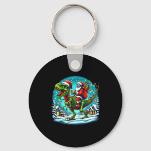 Chaveiro Papai Noel Esqueleto Montando Dinossauro T Rex Nat